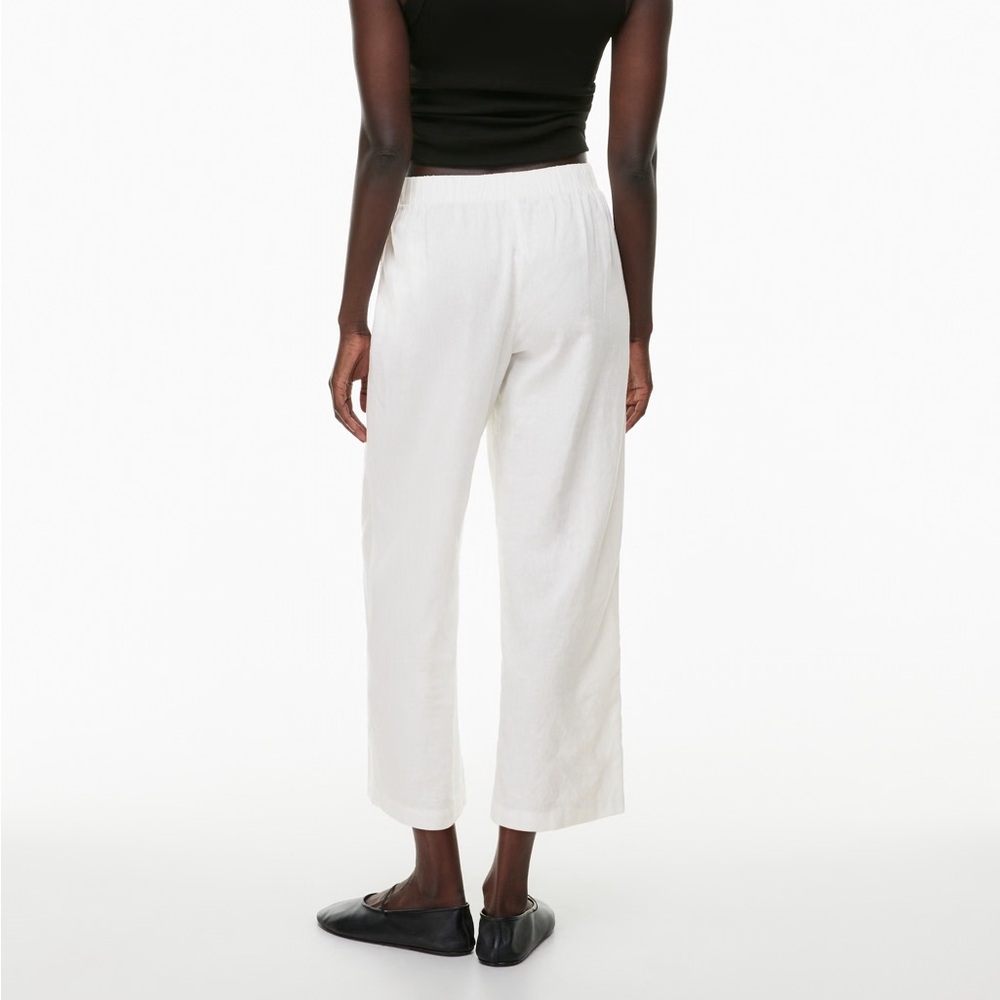 Aritzia Sontag Linen Cropped Pant Babaton The Group Pants XL NEW NWT - Picture 12 of 13